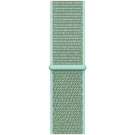 Curea iUni compatibila cu Apple Watch 1/2/3/4/5/6/7, 40mm, Nylon Sport, Woven Strap, Soft Green