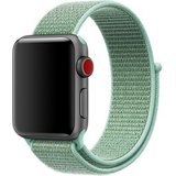 Curea iUni compatibila cu Apple Watch 1/2/3/4/5/6/7, 40mm, Nylon Sport, Woven Strap, Soft Green